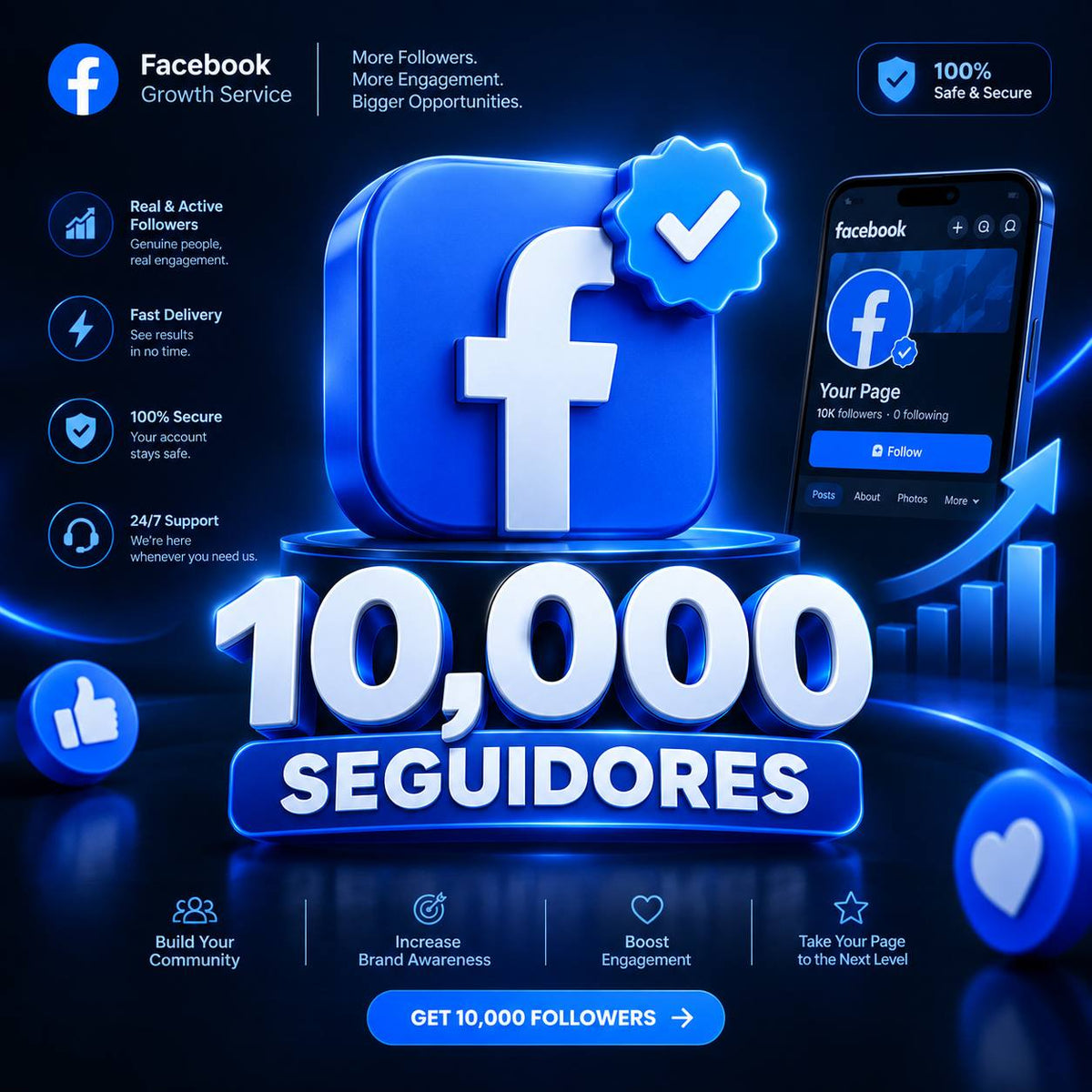 seguidores de facebook - 10 mil